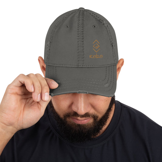 God is Greater Than The Highs and Lows R8:28 Distressed Unisex Embroidered Hat